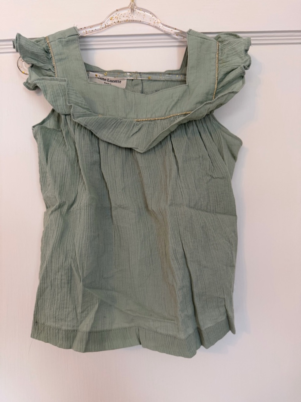 Girls’ Sage Ruffle-Trim Sleeveless Top